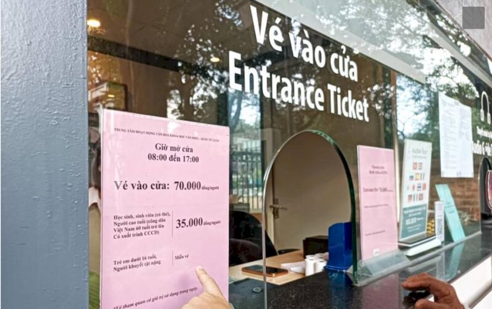 Ticket prices and opening hours for the Temple of Literature Hanoi (Source: Internet)